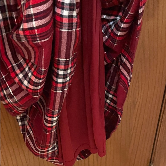 Lane Bryant UGC women’s Size 14/16 Red Plaid Long Sleeve Dress holiday Christmas - Picture 8 of 10